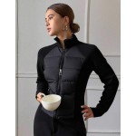 Livesso 拉链插肩袖棉服外套，冬季女装，女式棉服外套