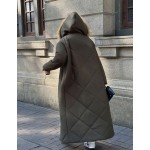 Elyressa 女士休闲拉链连帽外套，带毛领，冬季