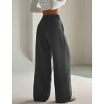 TRNVIE 女士高端优雅修身宽松休闲阔腿裤